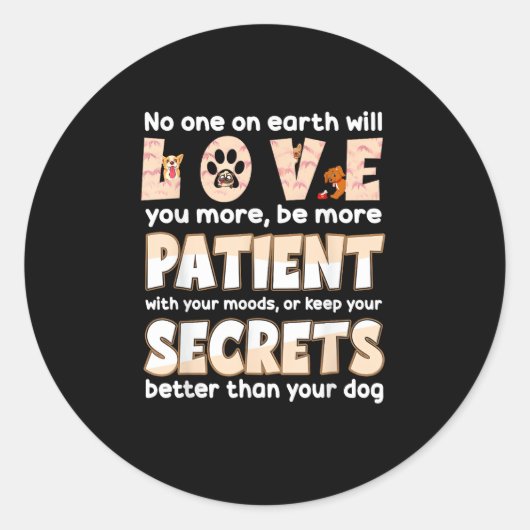 Sticker Rond Conception de sauvetage d'animaux d'amour plus (Devant)