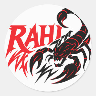 Sticker Rond Conception de scorpion agressive pour la marque "R