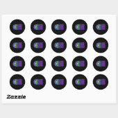 Sticker Rond Conception de sensibilisation à la prévention du r (Feuille)