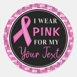 Sticker Rond Conception de sensibilisation au cancer du sein Ru