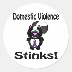 Sticker Rond Conception de sensibilisation au putois de la viol