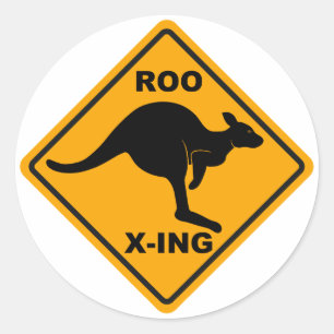 Sticker Rond Conception de signe de Roo Xing