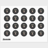 Sticker Rond Conception de skateboard Canard Fantôme Halloween_ (Feuille)