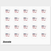 Sticker Rond Conception de soins cardiaques coeur (Feuille)