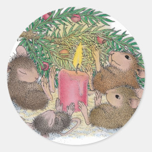 Sticker Rond Conception de souris maison®