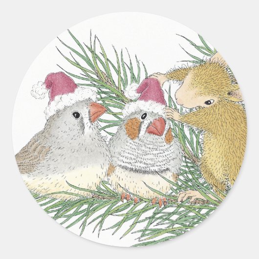 Sticker Rond Conception de souris maison® (Devant)