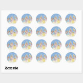 Sticker Rond Conception de souris maison® (Feuille)