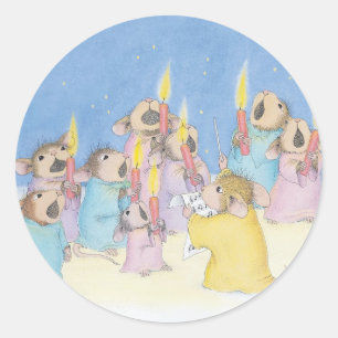 Sticker Rond Conception de souris maison®