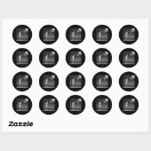 Sticker Rond Conception de squelette drôle pour hommes garçons (Feuille)