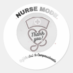 Sticker Rond Conception de stéthoscope en forme de cœur en mode