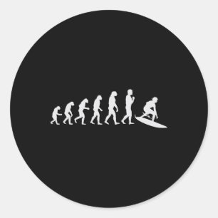 Sticker Rond Conception de surf cool pour hommes femmes surfeur