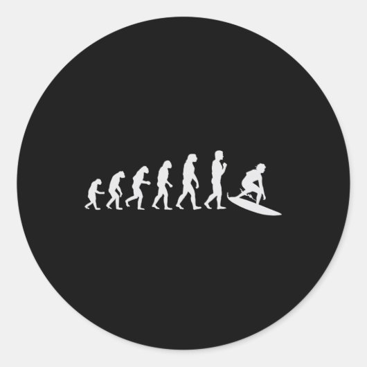 Sticker Rond Conception de surf cool pour hommes femmes surfeur (Devant)