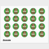 Sticker Rond Conception de symbole de recyclage d'ours en peluc (Feuille)