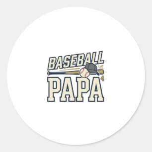 Sticker Rond Conception de t-shirt avec gravure vintage Basebal