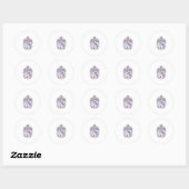 Sticker Rond Conception de T-Shirt Graphique de Roller Disco Li (Feuille)