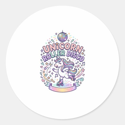 Sticker Rond Conception de T-Shirt Graphique de Roller Disco Li (Devant)