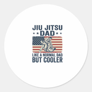 Sticker Rond Conception de T-shirt vintage Jiu Jitsu Dad_1