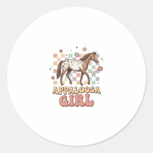 Sticker Rond Conception de T-Shirt Western Cheval Vintage Appal