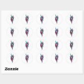 Sticker Rond Conception de tatouage Star Tails (Feuille)