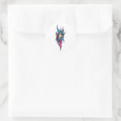 Sticker Rond Conception de tatouage Star Tails (Sac)