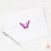 Sticker Rond Conception de tatouage tribal papillon (Enveloppe)