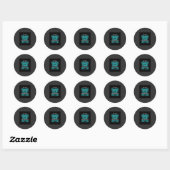 Sticker Rond Conception de test ADN de sorcière d'Halloween (Feuille)