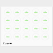 Sticker Rond Conception de texte de conservation (Feuille)