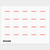 Sticker Rond Conception de texte en surbrillance (Feuille)