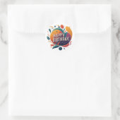 Sticker Rond Conception de texte et d'image (Sac)