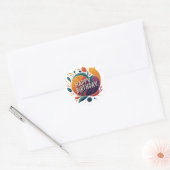Sticker Rond Conception de texte et d'image (Enveloppe)