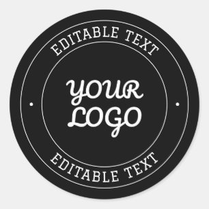 Sticker Rond Conception de texte modifiable avec votre logo N