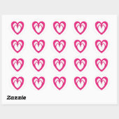 Sticker Rond conception de tongs roses 2 (Feuille)