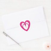 Sticker Rond conception de tongs roses 2 (Enveloppe)