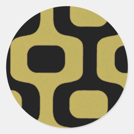 Sticker Rond Conception de trottoir de plage d'Ipanema (Devant)