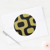 Sticker Rond Conception de trottoir de plage d'Ipanema (Enveloppe)