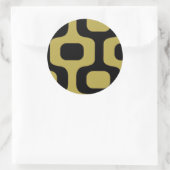 Sticker Rond Conception de trottoir de plage d'Ipanema (Sac)