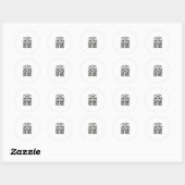 Sticker Rond Conception de typographie de citation d'amour de c (Feuille)