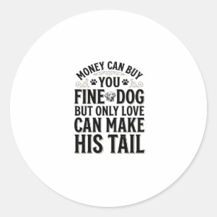 Sticker Rond Conception de typographie de citation d'amour de c