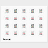Sticker Rond Conception de typographie de vacances de cadeaux d (Feuille)
