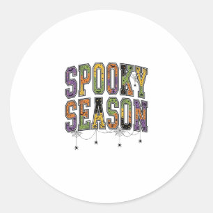 Sticker Rond Conception de typographie Halloween vintage de sai