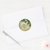 Sticker Rond Conception de vacances verte festive (Enveloppe)