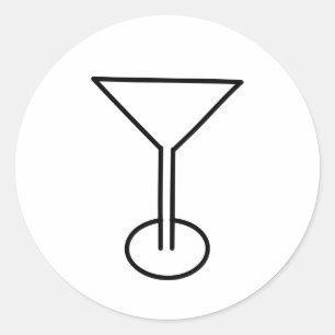 STICKER ROND CONCEPTION DE VERRE MARTINI