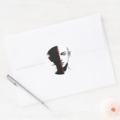 Sticker Rond Conception de visage de bogue – Art d'identité div (Enveloppe)