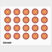 Sticker Rond Conception décorative personnalisée (Feuille)