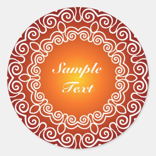 Sticker Rond Conception décorative personnalisée (Devant)