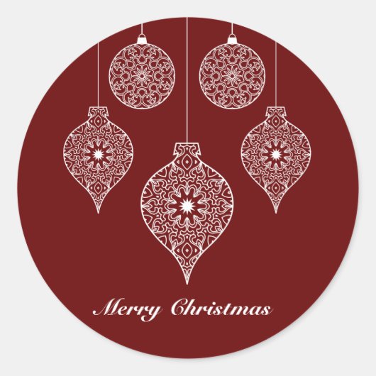 Sticker Rond Conception décorative personnalisée de Noël (Devant)