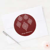 Sticker Rond Conception décorative personnalisée de Noël (Enveloppe)