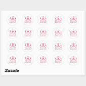 Sticker Rond Conception d'enveloppe rose priant de ne pas hésit (Feuille)