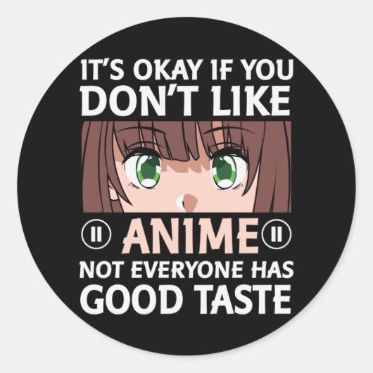 Sticker Rond Conception des devis |Anime Bon Goût (Devant)