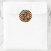 Sticker Rond Conception des échecs King Queen Knight Bishop Paw (Sac)